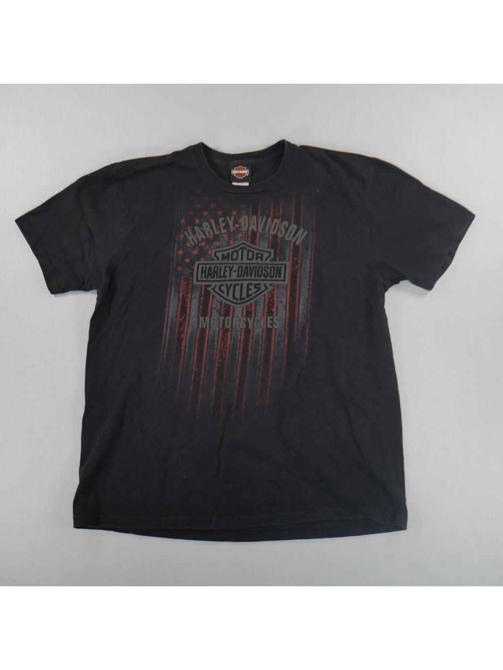 Harley Davidson Rockstar Fort Myers American Flag Graphic Mens Size XL Biker BLK